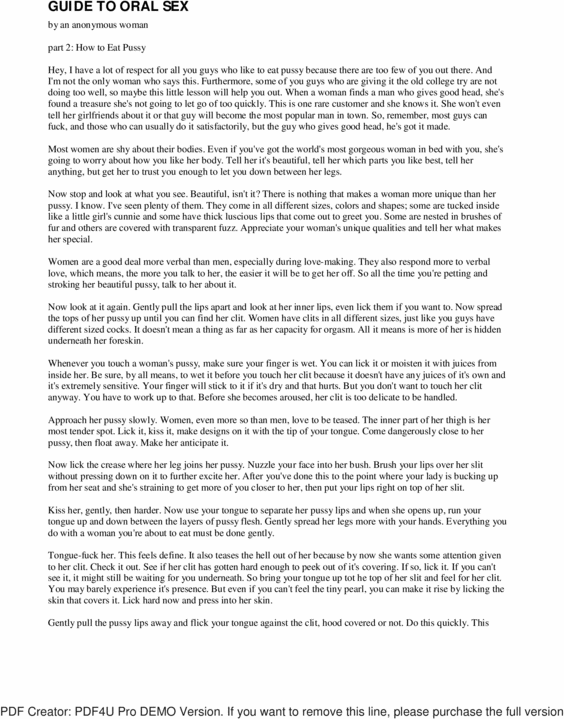 Product picture Guide To Oral Sex.