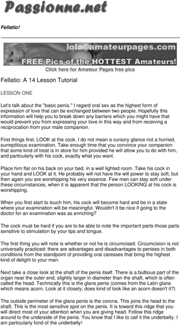 Product picture Please Your Guy With Fellatio I.