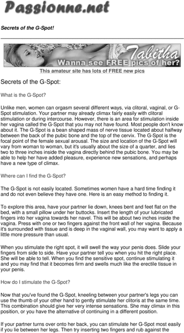 Product picture Secrets of the G Spot.